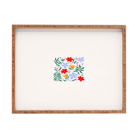 Maritza Lisa Abstract Florals Rectangular Tray