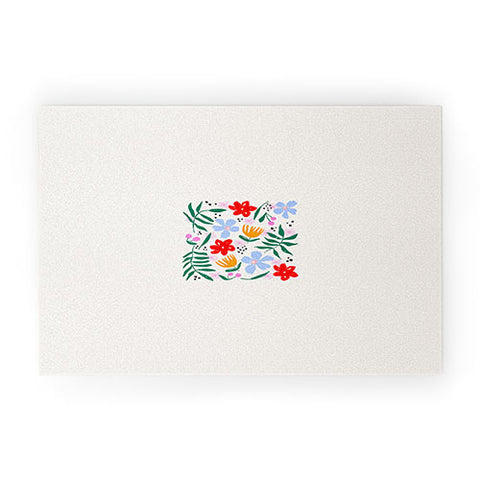 Maritza Lisa Abstract Florals Welcome Mat