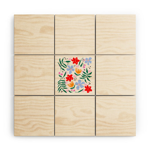 Maritza Lisa Abstract Florals Wood Wall Mural