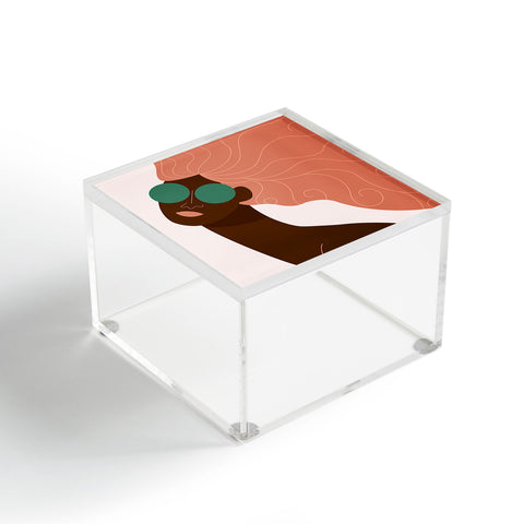 Maritza Lisa Abstract Woman Green Sunglasses Acrylic Box