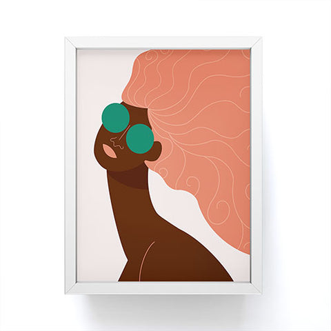 Maritza Lisa Abstract Woman Green Sunglasses Framed Mini Art Print