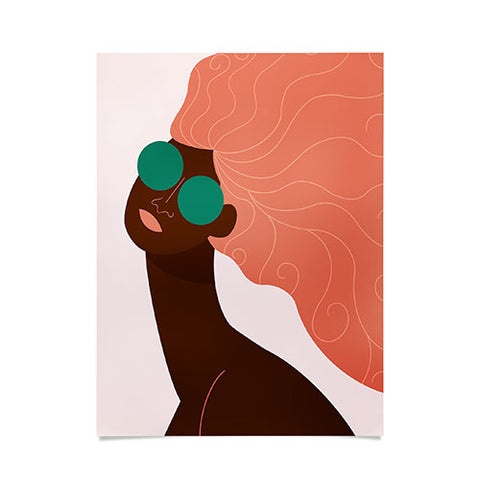 Maritza Lisa Abstract Woman Green Sunglasses Poster