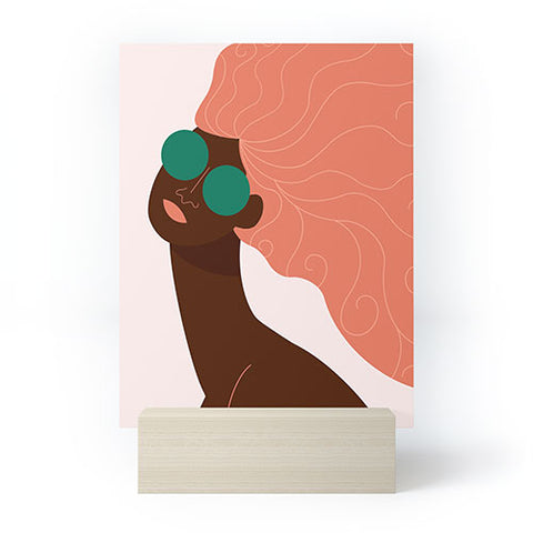 Maritza Lisa Abstract Woman Green Sunglasses Mini Art Print