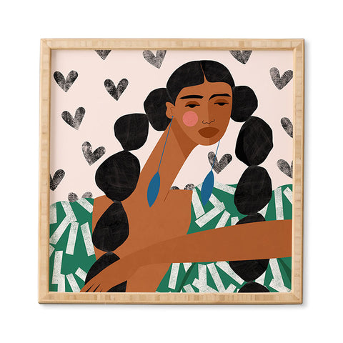 Maritza Lisa Boho Valentine Braids Framed Wall Art