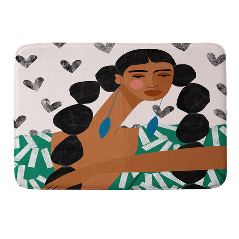 Maritza Lisa Boho Valentine Braids Memory Foam Bath Mat