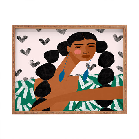 Maritza Lisa Boho Valentine Braids Rectangular Tray
