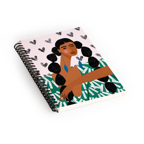 Maritza Lisa Boho Valentine Braids Spiral Notebook