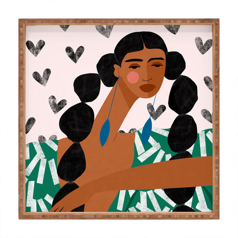 Maritza Lisa Boho Valentine Braids Square Tray