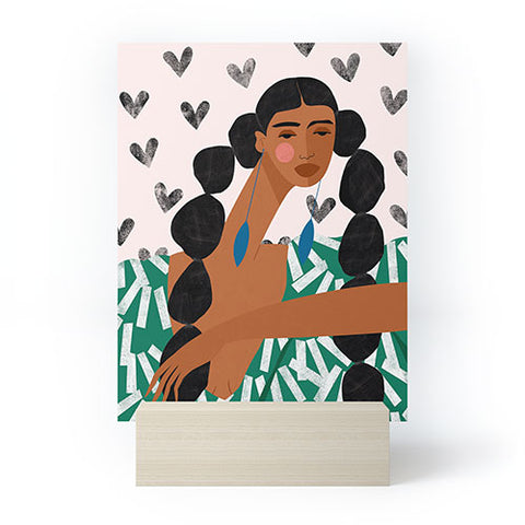 Maritza Lisa Boho Valentine Braids Mini Art Print