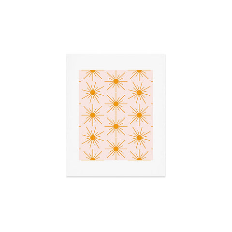 Maritza Lisa Sun Pattern On Pink Background Art Print