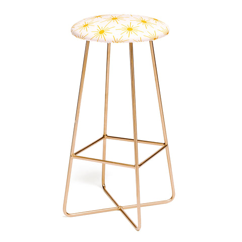 Maritza Lisa Sun Pattern On Pink Background Bar Stool