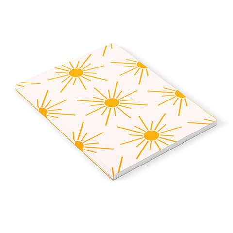 Maritza Lisa Sun Pattern On Pink Background Notebook