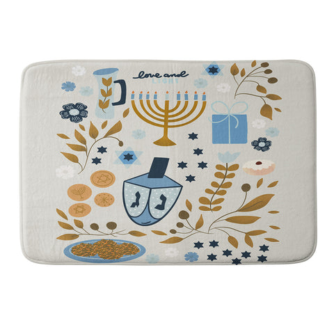 Marni Hanukkah Nights Memory Foam Bath Mat