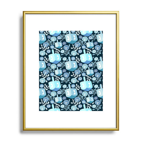 Marni Night Dreidel Metal Framed Art Print