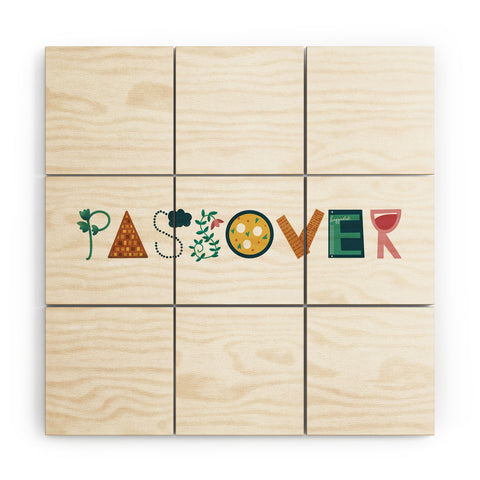 Marni Passover Letters Wood Wall Mural
