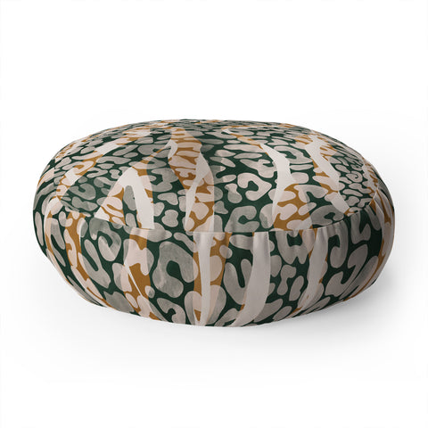 Marta Barragan Camarasa 0012 Wild animal skin Floor Pillow Round