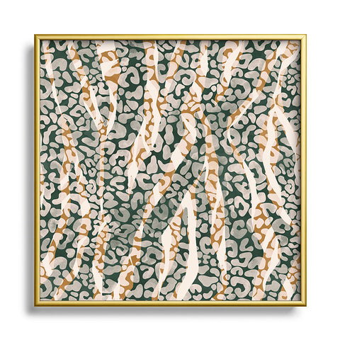 Marta Barragan Camarasa 0012 Wild animal skin Square Metal Framed Art Print
