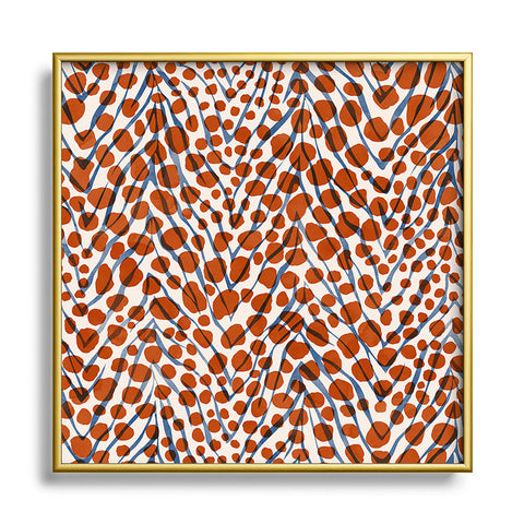 Marta Barragan Camarasa 0022 Wild animal skin Square Metal Framed Art Print