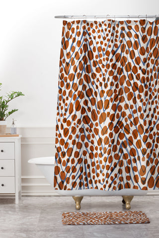 Marta Barragan Camarasa 0022 Wild animal skin Shower Curtain And Mat