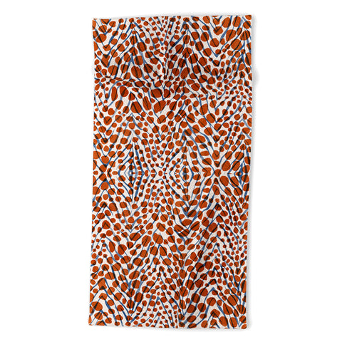 Marta Barragan Camarasa 0022 Wild animal skin Beach Towel