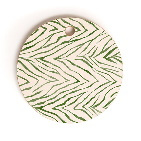 Marta Barragan Camarasa 0033 Wild animal skin Cutting Board Round