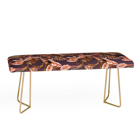 Marta Barragan Camarasa 2Pink tropical birds landscape Bench