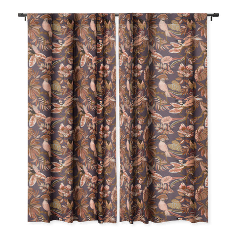 Marta Barragan Camarasa 2Pink tropical birds landscape Blackout Window Curtain