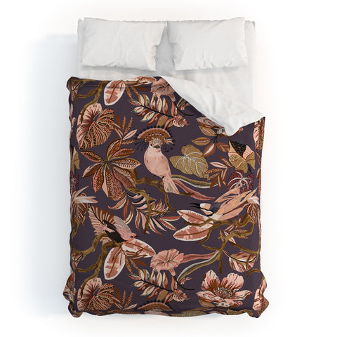 Marta Barragan Camarasa 2Pink tropical birds landscape Duvet Cover