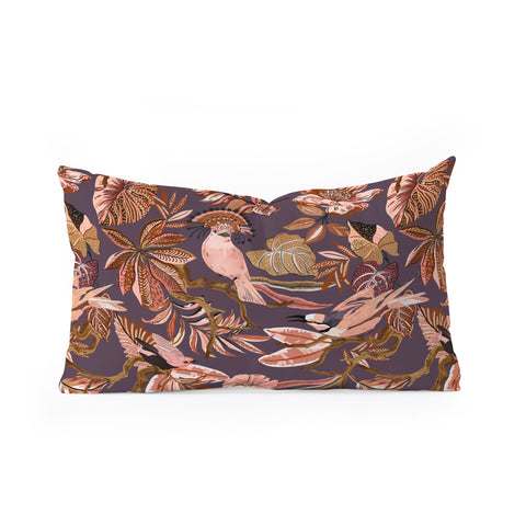 Marta Barragan Camarasa 2Pink tropical birds landscape Oblong Throw Pillow