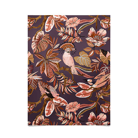 Marta Barragan Camarasa 2Pink tropical birds landscape Poster