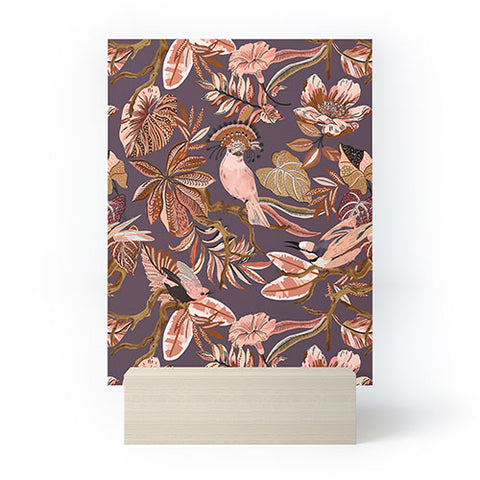Marta Barragan Camarasa 2Pink tropical birds landscape Mini Art Print