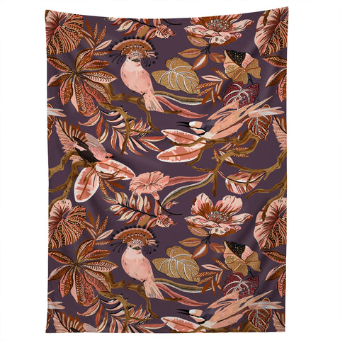 Marta Barragan Camarasa 2Pink tropical birds landscape Tapestry