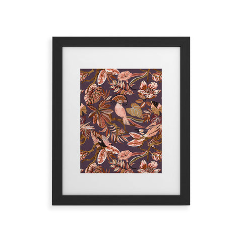 Marta Barragan Camarasa 2Pink tropical birds landscape Framed Art Print