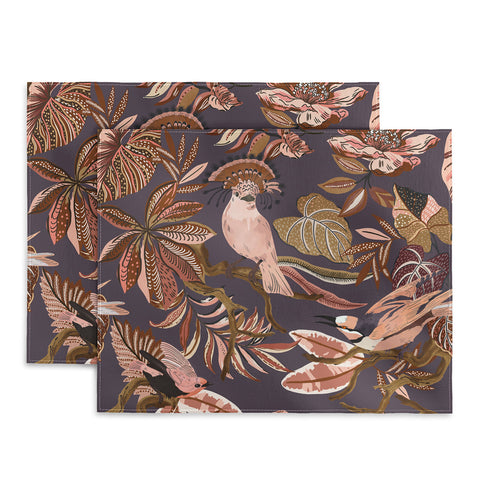 Marta Barragan Camarasa 2Pink tropical birds landscape Placemat