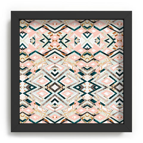 Marta Barragan Camarasa 3dimensional marbled geometry pattern Recessed Framing Square