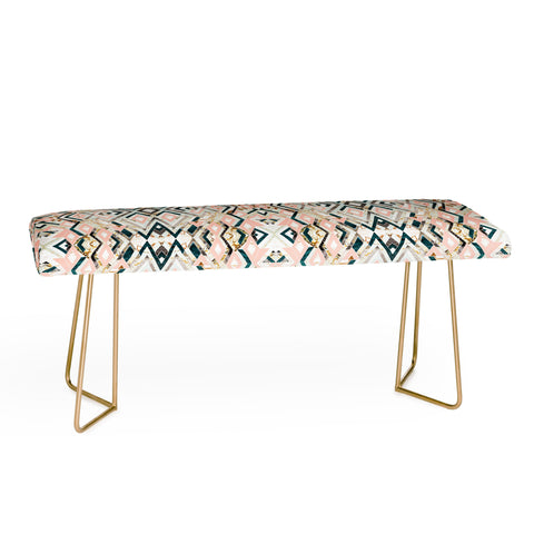 Marta Barragan Camarasa 3dimensional marbled geometry pattern Bench