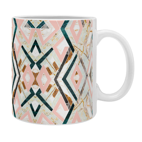Marta Barragan Camarasa 3dimensional marbled geometry pattern Coffee Mug