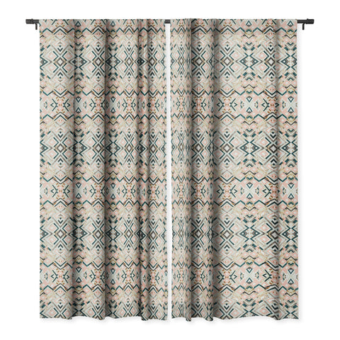 Marta Barragan Camarasa 3dimensional marbled geometry pattern Blackout Window Curtain