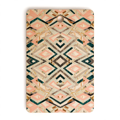 Marta Barragan Camarasa 3dimensional marbled geometry pattern Cutting Board Rectangle