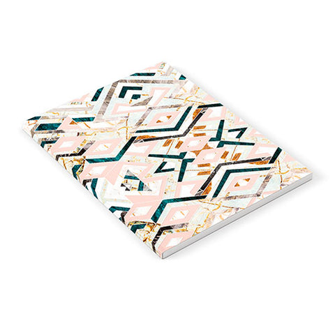 Marta Barragan Camarasa 3dimensional marbled geometry pattern Notebook