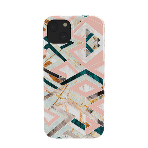 Marta Barragan Camarasa 3dimensional marbled geometry pattern Phone Case