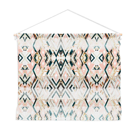 Marta Barragan Camarasa 3dimensional marbled geometry pattern Wall Hanging Landscape