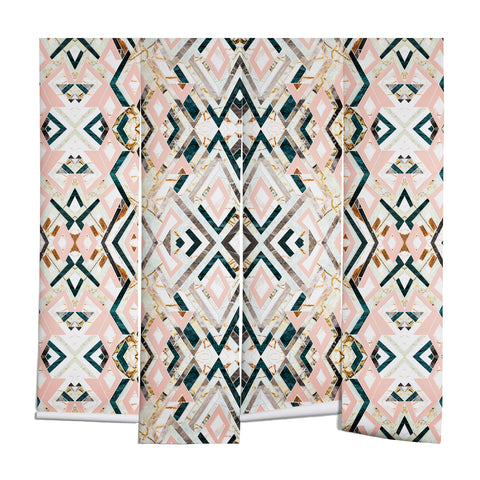 Marta Barragan Camarasa 3dimensional marbled geometry pattern Wall Mural