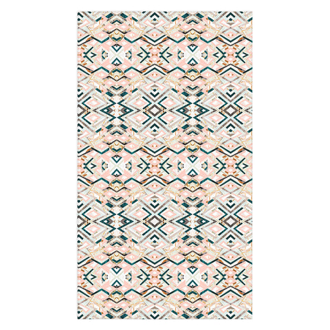 Marta Barragan Camarasa 3dimensional marbled geometry pattern Tablecloth