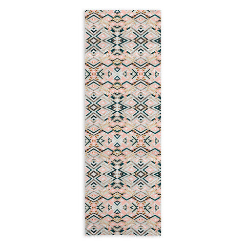 Marta Barragan Camarasa 3dimensional marbled geometry pattern Yoga Towel