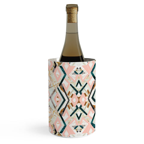 Marta Barragan Camarasa 3dimensional marbled geometry pattern Wine Chiller