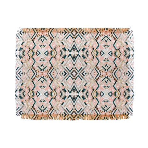 Marta Barragan Camarasa 3dimensional marbled geometry pattern Throw Blanket