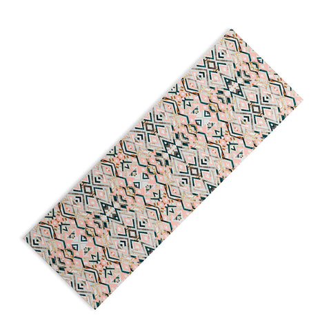 Marta Barragan Camarasa 3dimensional marbled geometry pattern Yoga Mat
