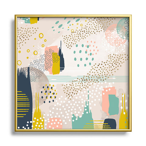 Marta Barragan Camarasa Abstract 01 Square Metal Framed Art Print