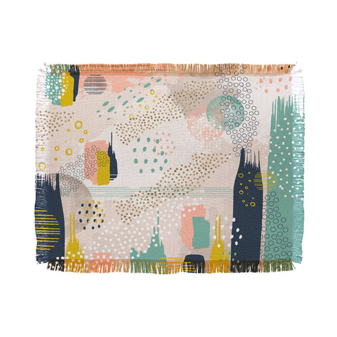 Marta Barragan Camarasa Abstract 01 Throw Blanket